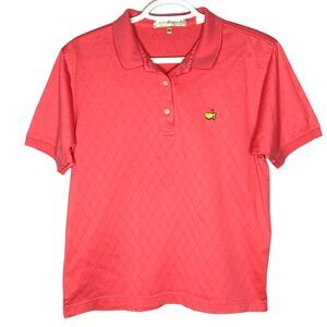 Magnolia lane women’s coral polo short sleeve master logo embroidery size med